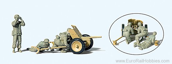 Preiser 16628 Paratroopers with 3.7 cm anti-tank gun. The G