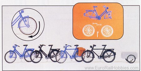 Preiser 17161 Unpainted Bicycle/Trailer Kit
