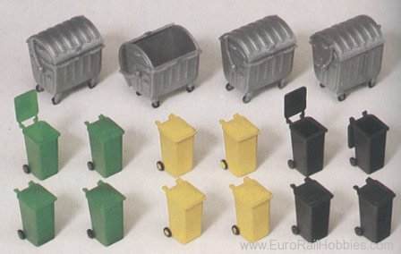 Preiser 17202 Waste cont/dustbin kit 