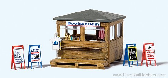 Preiser 17314 Kiosk with boat rental. 