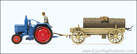 Preiser 17939 Farm Tractor Lanz D 2416 with liquid manure w