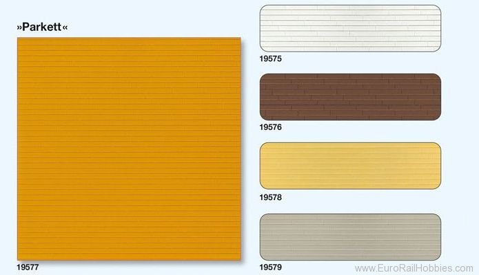 Preiser 19575 Parquet Floor white, 3 boards 95 x 95 mm (kit