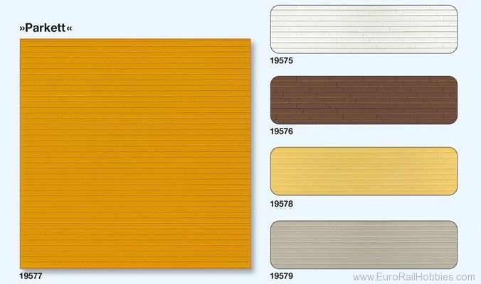 Preiser 19578 Parquet Floor pine colors, 3 panels 95 x 95 m