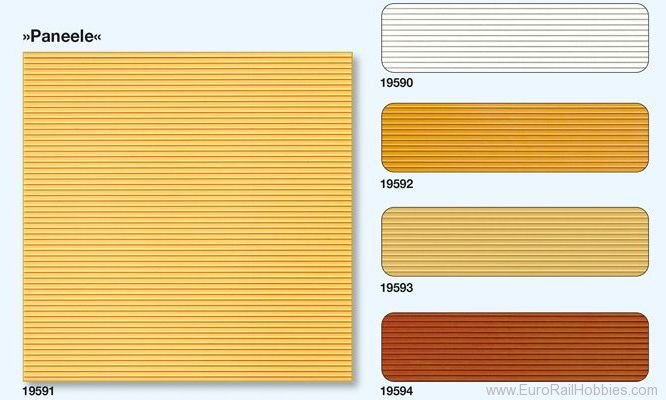 Preiser 19594 Panels red-brown, 3 panels 95 x 95 mm (kit)