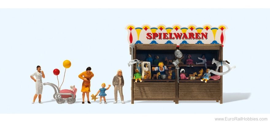 Preiser 24692 âToysâ fair stall. Done