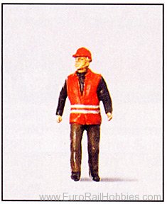 Preiser 28008 Railway Worker wearing Safety Vest