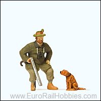 Preiser 28129 Seated Hunter with dog