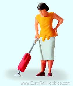 Preiser 28141 Woman w/Vacuum Cleaner