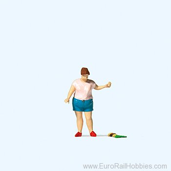Preiser 28232 Woman with dropped burger