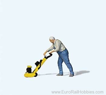 Preiser 28262 Waxing the Floor - Individual Figure - Man wi