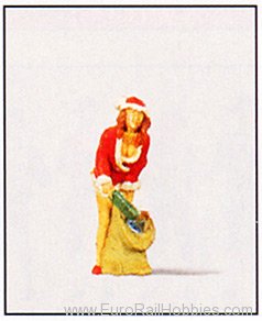 Preiser 29028 Christmas Girl w/Sack of Gifts