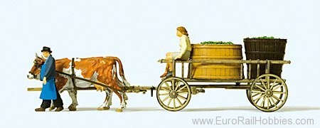 Preiser 30397 Ready-made model Wine wagon cows