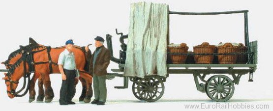 Preiser 30449 Wagon with Vegetable Load