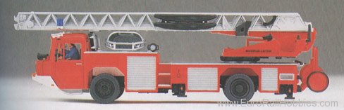 Preiser 31134 Emergency Magirus -- DLK23 Ladder truck red 