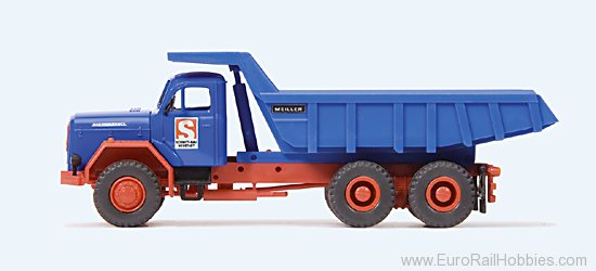 Preiser 31313 Dump truck. Magirus F 230 D 22 AK. Kit