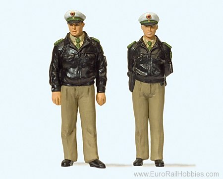 Preiser 44900 Standing police officers, Green uniform, FRG
