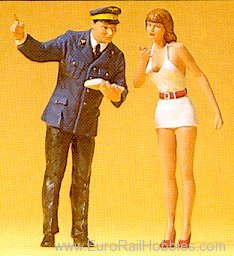 Preiser 45001 Girl & Station Clerk 