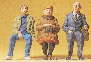 Preiser 45081 Seated People -- Wearing Fall Clothes 