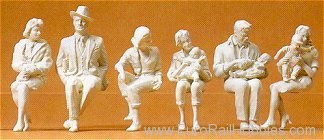 Preiser 45179 Seated passengers - Unpainted