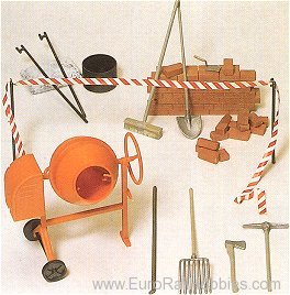 Preiser 45208 Concrete Mixer & Accessories 