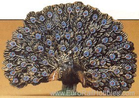 Preiser 47088 Peacock Displaying Tail Feathers 