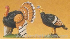 Preiser 47089 Turkeys -- Tom & Hen 