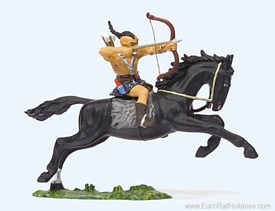 Preiser 50478 Hun on horseback.Drawing bow