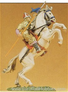 Preiser 51048 Soldiers 1:25 -- Norman Riding w/Spear #2