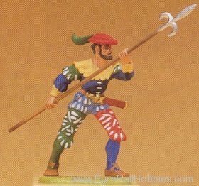 Preiser 52309 Soldiers 1:25 -- Mercenary w/Pike #1