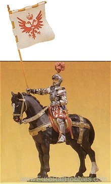 Preiser 52353 Soldiers 1:25 -- Herold on Horseback w/Banner