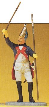 Preiser 54151 Soldiers -- Grenadier With Cane Raised and St