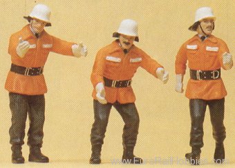 Preiser 57563 FRG firemen in act 1:24 