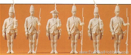 Preiser 57809 1756 Preiser figure unpaintd 1:25
