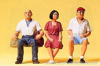 Preiser 63054 Pedestrians -- Travelors Sitting 