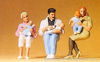 Preiser 63059 Seated parents & children 