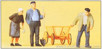 Preiser 63078 Farm Workers and Cart