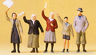 Preiser 72413 Civilians Waving -- 1:72 