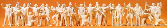 Preiser 72520 Military Figures Unpainted 1/72 Scales -- Mod