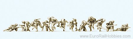 Preiser 72547 US infantry, D-Day 1944, 12 unpainted figures