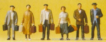 Preiser 75028 Passengers -- Travelers w/Luggage  1:120