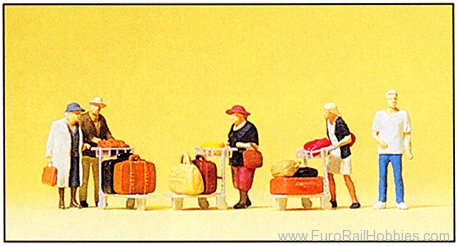 Preiser 75033 Travellers w/Luggage Trolleys  1:120