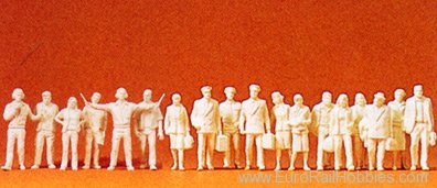 Preiser 77102 Civil Airline Personnel, Travellers, 18 Unpai