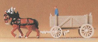 Preiser 79475 Horse-Drawn Wagon -- Ore 
