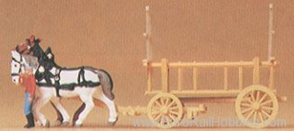 Preiser 79476 Horse-Drawn Wagon -- Delivery