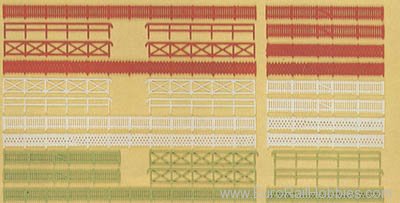 Preiser 79551 Fence Assortment Kit -- 37-1/2