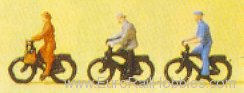 Preiser 80911 Pedestrians -- People Riding Bicycles 1:200 f