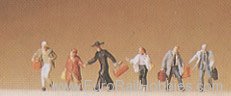 Preiser 88526 Travelers -- Hurrying Passengers 