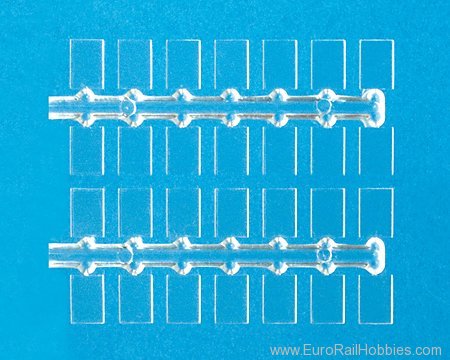 Preiser 97000 Base plates, crystal clear, 10 x 7 mm, 84 pie