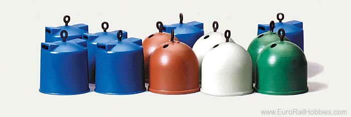 Preiser MER0212520 Merten Recycling Bins - pkg(12)