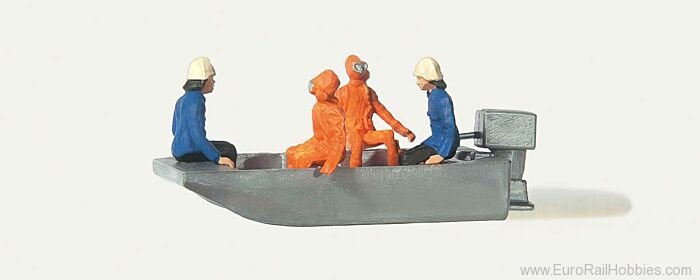 Preiser MER0215013 Merten Fire Department Rescue Divers with Boa